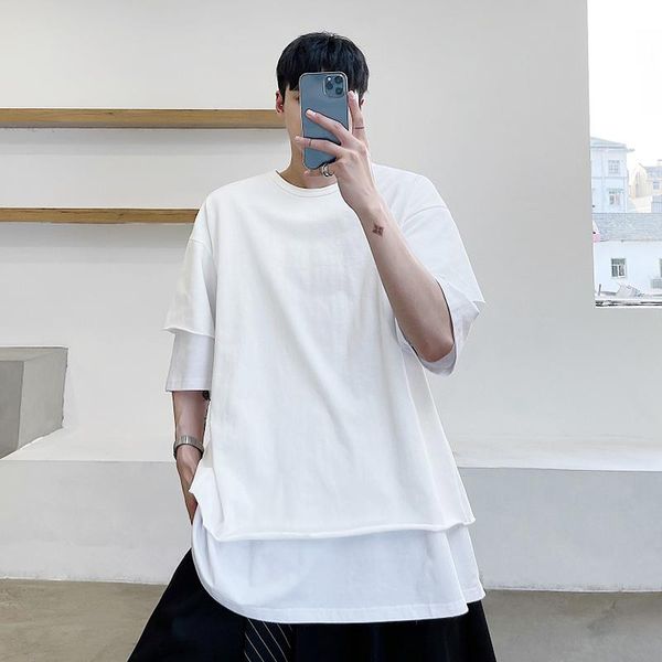 men's t-shirts fashion niche designer summer simple personality layered two-color splicing who design short-sleeved large size t-shirt, White;black
men's t-shirts fashion niche designer summer simple personality layered two-color splicing who design short-sleeved large size t-shirt, White;black