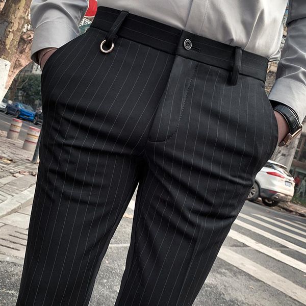 men's suits & blazers suit pants dress stretch slim straight black striped formal boutique fashion clothing ankle trouser, White;black
men's suits & blazers suit pants dress stretch slim straight black striped formal boutique fashion clothing ankle trouser, White;black