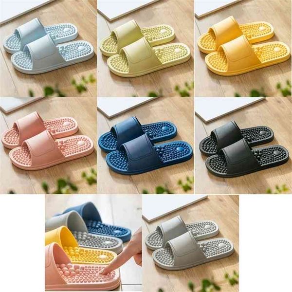 women indoor slippers soft pvc shoes men home slides plantar acupoints massage bathroom non-slip sandals shiatsu flip flops 210310, Black
women indoor slippers soft pvc shoes men home slides plantar acupoints massage bathroom non-slip sandals shiatsu flip flops 210310, Black