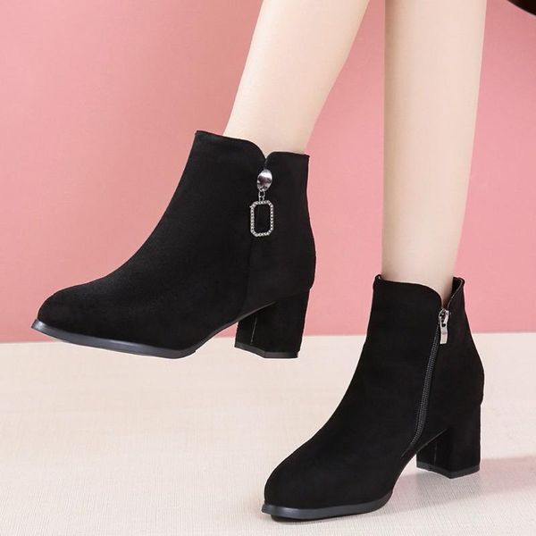 boots suede british style classic winter women mid-calf solid color zipper ladies work shoes woman botas mujer invierno, Black
boots suede british style classic winter women mid-calf solid color zipper ladies work shoes woman botas mujer invierno, Black