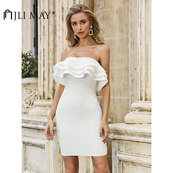 casual dresses jli may women dress solid strapless parchwork cascading ruffle temperament party mini bodycon, Black;gray
casual dresses jli may women dress solid strapless parchwork cascading ruffle temperament party mini bodycon, Black;gray
