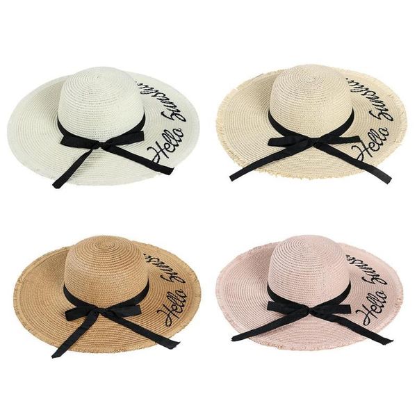 stingy brim hats letter embroidered bowknot decor large straw cap for women outdoor summer beach elegant crochet visor hat casual sun, Blue;gray
stingy brim hats letter embroidered bowknot decor large straw cap for women outdoor summer beach elegant crochet visor hat casual sun, Blue;gray