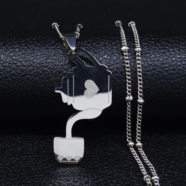 pendant necklaces beauty beast teapot teacup stainless steel necklace silver color jewelry colgantes mujer moda n3101s05
pendant necklaces beauty beast teapot teacup stainless steel necklace silver color jewelry colgantes mujer moda n3101s05