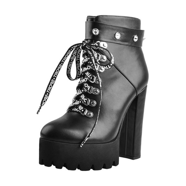 womens platform round toe ankle booties1314cm high heel alphabet lace up black boots plus size
womens platform round toe ankle booties1314cm high heel alphabet lace up black boots plus size