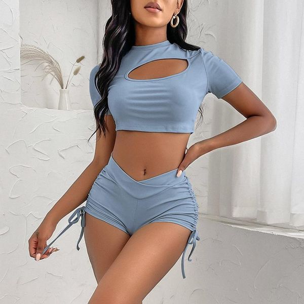 women's tracksuits fashionable women 2021 yoga sports bra shorts two piece fitness vest set for ladies solid color short sleeve hollow, Gray
women's tracksuits fashionable women 2021 yoga sports bra shorts two piece fitness vest set for ladies solid color short sleeve hollow, Gray