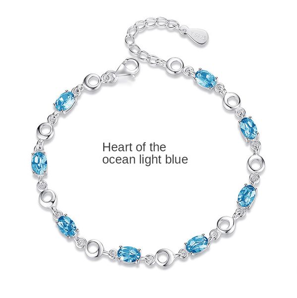 s925 sterling silver sea blue crystal bracelet fashion woman geometry bracelet with diamond inlaid alloy mother day gift, Golden;silver
s925 sterling silver sea blue crystal bracelet fashion woman geometry bracelet with diamond inlaid alloy mother day gift, Golden;silver
