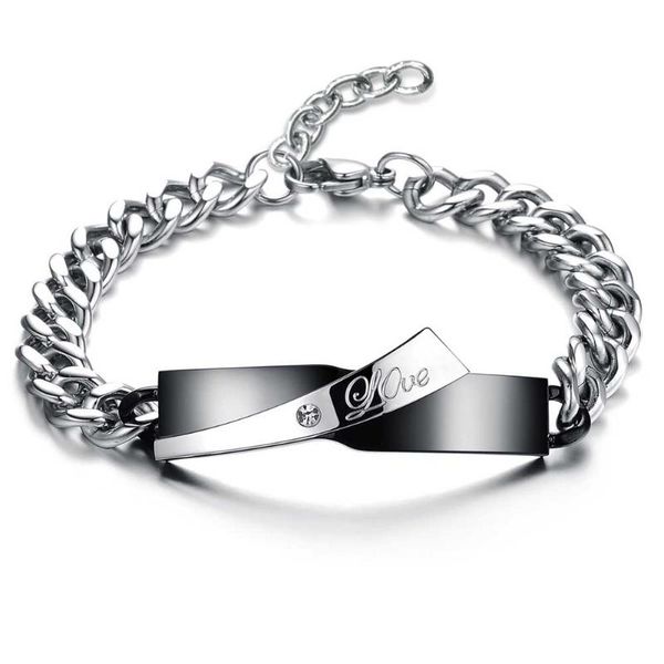 charm bracelets fashion lovers couple inlay rhinestone titanium steel bracelet men and women hand chain trendy jewelry gift @17 lxh, Golden;silver
charm bracelets fashion lovers couple inlay rhinestone titanium steel bracelet men and women hand chain trendy jewelry gift @17 lxh, Golden;silver