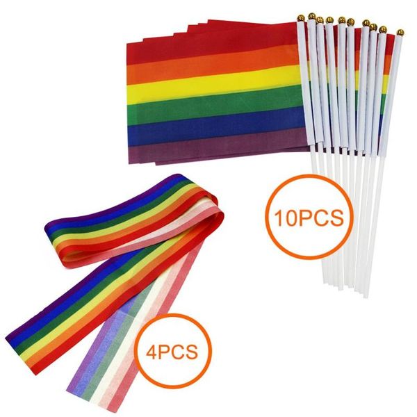 party decoration gay pride 10 pack rainbow flag lesbian peace lgbt banner +4 ribbon
party decoration gay pride 10 pack rainbow flag lesbian peace lgbt banner +4 ribbon