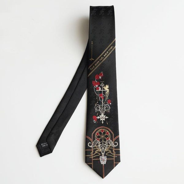 bow ties male men's original design black printed tie female students personality gift necktie cross rose ancient style, Black;gray
bow ties male men's original design black printed tie female students personality gift necktie cross rose ancient style, Black;gray