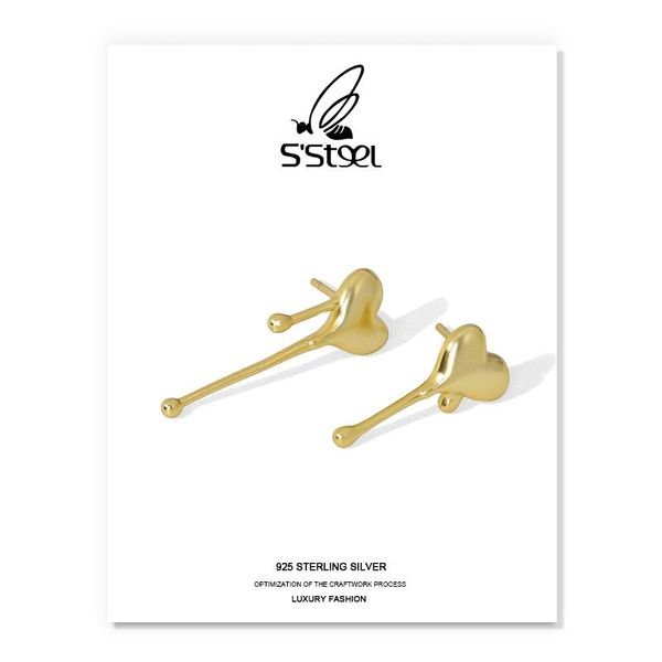 s'steel heart shape stud earring for women 925 sterling silver earrings designer love earings boucle oreille argent fine jewelry, Golden;silver
s'steel heart shape stud earring for women 925 sterling silver earrings designer love earings boucle oreille argent fine jewelry, Golden;silver