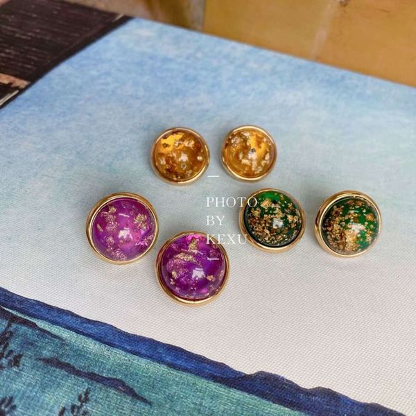 royal style gold foil drop glue round super flash fashionable green purple white temperament earrings clip female, Black
royal style gold foil drop glue round super flash fashionable green purple white temperament earrings clip female, Black