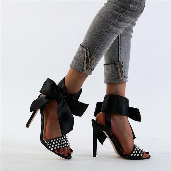 sandals women summer fashion rivet cross open toe high heeled bow stiletto large women's shoes dress, Black
sandals women summer fashion rivet cross open toe high heeled bow stiletto large women's shoes dress, Black