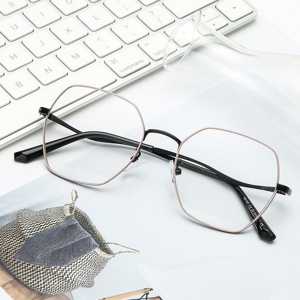 fashion sunglasses frames retro metal glasses frame square large trend polygon flat mirror men and women., Black
fashion sunglasses frames retro metal glasses frame square large trend polygon flat mirror men and women., Black