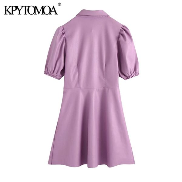 kpytomoa women 2021 chic fashion with elastic trim faux leather mini dress vintage puff sleeve button-up female dresses mujer, Black;gray
kpytomoa women 2021 chic fashion with elastic trim faux leather mini dress vintage puff sleeve button-up female dresses mujer, Black;gray
