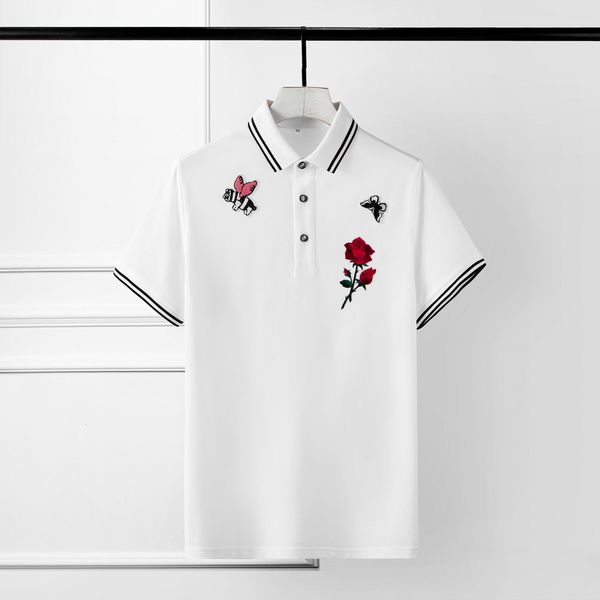 tee shirt shirt summer luxury flower embroidery short sleeve mens plus size 4xl solid color slim man t-shirts, White;black
tee shirt shirt summer luxury flower embroidery short sleeve mens plus size 4xl solid color slim man t-shirts, White;black