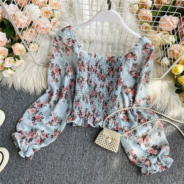 women's blouses & shirts autumn retro waist broken flower square collar chiffon shirt long sleeve femininity high short one neck off sh, White
women's blouses & shirts autumn retro waist broken flower square collar chiffon shirt long sleeve femininity high short one neck off sh, White