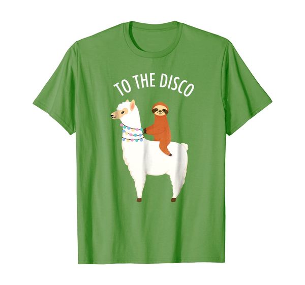 To The Disco - Funny Sloth Riding A Llama T-Shirt, Mainly pictures
