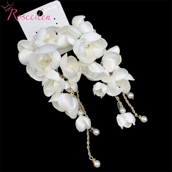dangle & chandelier handmade white flower bridal earrings wedding jewelry gold color women drop earring re4410, Silver
dangle & chandelier handmade white flower bridal earrings wedding jewelry gold color women drop earring re4410, Silver