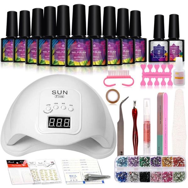 nail art kits set 48w uv led lamp dryer with 10pcs gel polish kit soak off manicure tools
nail art kits set 48w uv led lamp dryer with 10pcs gel polish kit soak off manicure tools