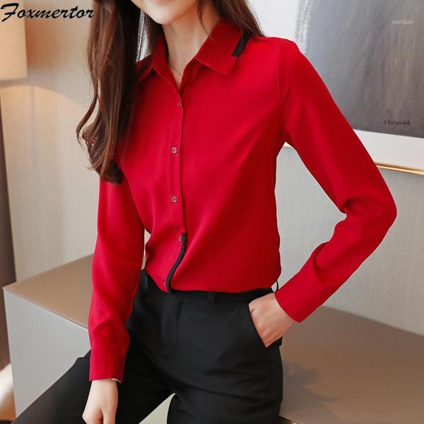 women's blouses & shirts office chiffon shirt 2021 fashion women woman elegant female blusas mujer de moda 2xl, White
women's blouses & shirts office chiffon shirt 2021 fashion women woman elegant female blusas mujer de moda 2xl, White