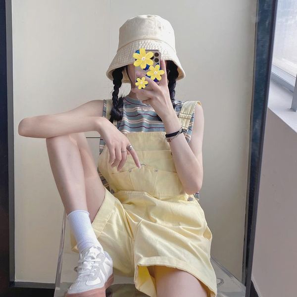 women's pants & capris yellow overalls women sweet cotton loose pockets short trousers female kawaii girls strap cute, Black;white
women's pants & capris yellow overalls women sweet cotton loose pockets short trousers female kawaii girls strap cute, Black;white