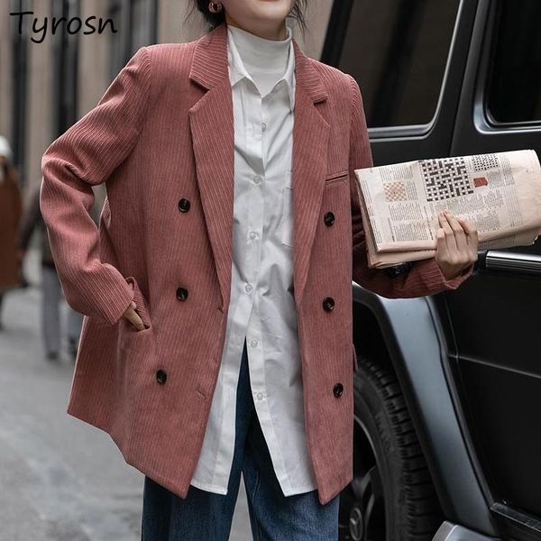 women's suits & blazers corduroy women solid double breasted retro long sleeve outwear temperament korean fashion loose streetwear blaz, White;black
women's suits & blazers corduroy women solid double breasted retro long sleeve outwear temperament korean fashion loose streetwear blaz, White;black