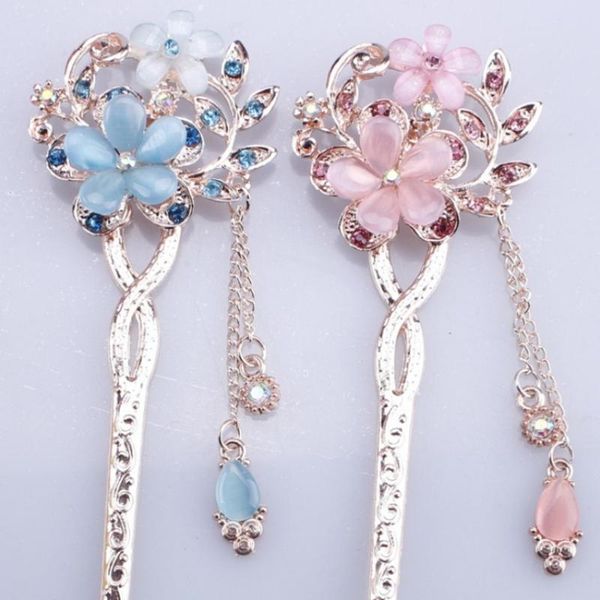 hair clips & barrettes opal hairpin double flower classical accessories ethnic headdress, Golden;silver
hair clips & barrettes opal hairpin double flower classical accessories ethnic headdress, Golden;silver