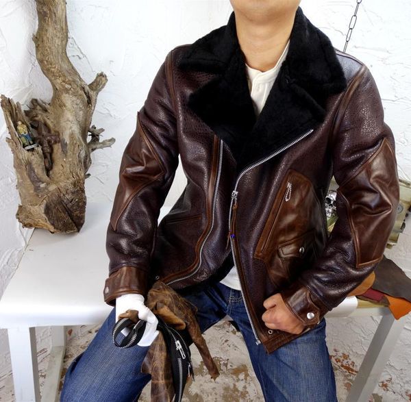 men's leather & faux elephant unconventional grain wild fur one hit wax is red brown cowhide, Black
men's leather & faux elephant unconventional grain wild fur one hit wax is red brown cowhide, Black