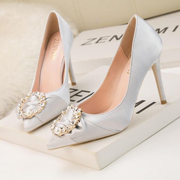 dress shoes fashion rhinestone silk women pumps elegant high heels heel shallow ladies, Black
dress shoes fashion rhinestone silk women pumps elegant high heels heel shallow ladies, Black