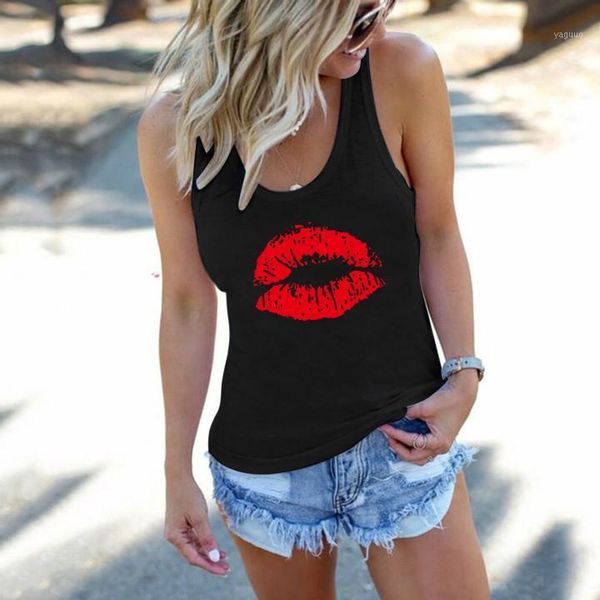 red lips print tank women o-neck sleeveless casual tees summer loose femme ladies vest ropa mujer tee shirt women's tanks & camis, White
red lips print tank women o-neck sleeveless casual tees summer loose femme ladies vest ropa mujer tee shirt women's tanks & camis, White