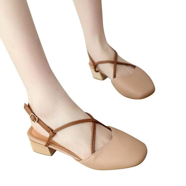 shoes woman mid-heels with buckle student fashion wild toe thick heel sandals sandale femme plateforme#4, Black
shoes woman mid-heels with buckle student fashion wild toe thick heel sandals sandale femme plateforme#4, Black