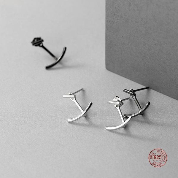stud lko 925 sterling silver arc line stick after hanging earrings for fashion women ol daily jewelry minimalist accessories, Golden;silver
stud lko 925 sterling silver arc line stick after hanging earrings for fashion women ol daily jewelry minimalist accessories, Golden;silver