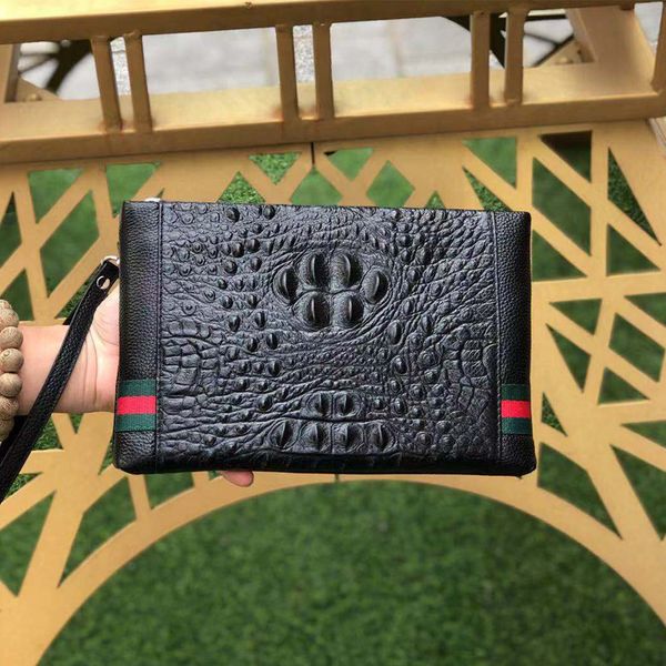 bag handbag leather crocodile pattern men's business zipper envelope clip driver's license, Black;red
bag handbag leather crocodile pattern men's business zipper envelope clip driver's license, Black;red