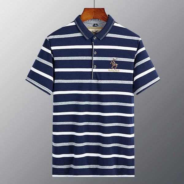 cotton summer stripe polo busins short sleeve t-shirt multi color lapel men's middle age casual, White;black
cotton summer stripe polo busins short sleeve t-shirt multi color lapel men's middle age casual, White;black