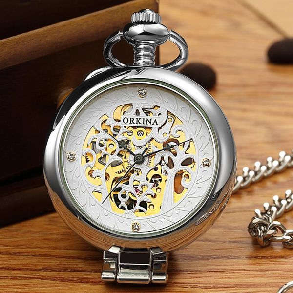 pocket watches unique fashion silver mechanical men women fob chain exquisitely carved hllow skeleton steampunk steel male clock, Slivery;golden
pocket watches unique fashion silver mechanical men women fob chain exquisitely carved hllow skeleton steampunk steel male clock, Slivery;golden