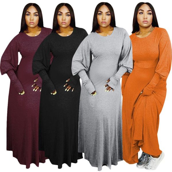 cutubly long sleeve loose dress autumn winter solid women maxi tight waist floor length vestidos outwear casual dresses, Black;gray
cutubly long sleeve loose dress autumn winter solid women maxi tight waist floor length vestidos outwear casual dresses, Black;gray