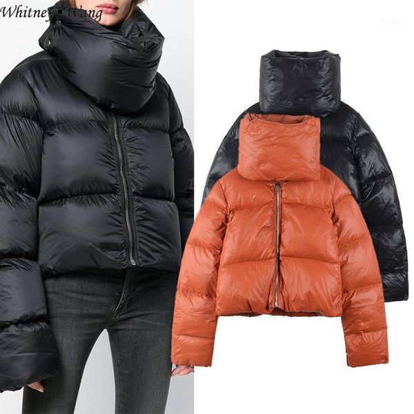 women's down & parkas whitney wang 2021 autumn winter fashion streetwear designer style scarf collar oversize coat women stylish coat1, Black
women's down & parkas whitney wang 2021 autumn winter fashion streetwear designer style scarf collar oversize coat women stylish coat1, Black