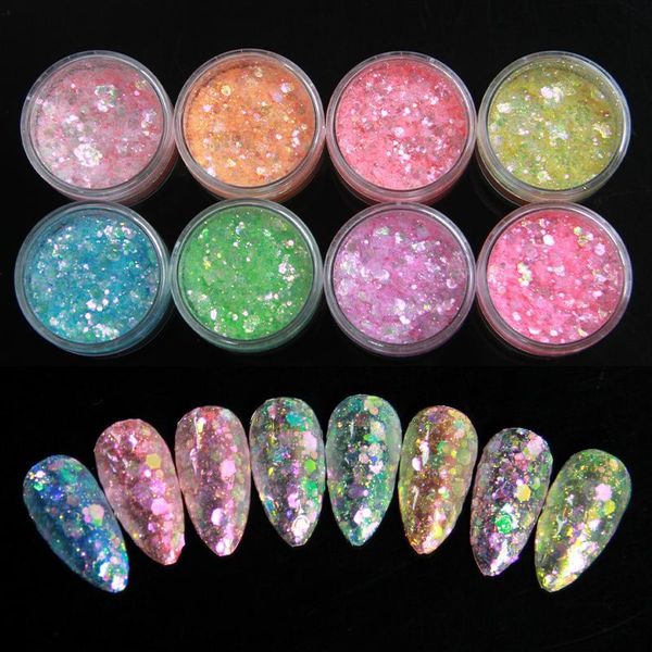 nail glitter 8g sparkly sequins mermaid candy hexagon shape mixed flakes slices for nails art decorations gel manicure tips, Silver;gold
nail glitter 8g sparkly sequins mermaid candy hexagon shape mixed flakes slices for nails art decorations gel manicure tips, Silver;gold