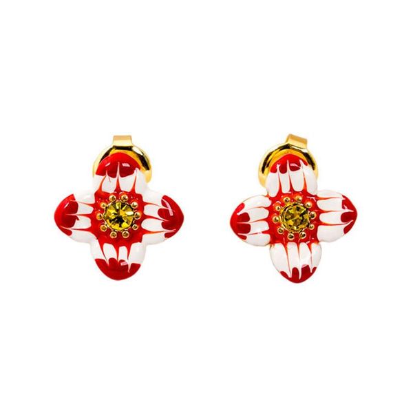stud european and american fashion trend autumn winter models enamel glaze four-leaf safflower zircon earrings jewelry, Golden;silver
stud european and american fashion trend autumn winter models enamel glaze four-leaf safflower zircon earrings jewelry, Golden;silver