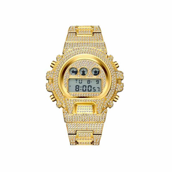 multi-function g style digital mens watches led 18k gold watch men hip hop male iced out wristwatches, Slivery;brown
multi-function g style digital mens watches led 18k gold watch men hip hop male iced out wristwatches, Slivery;brown