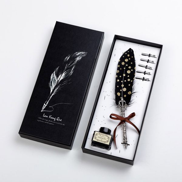 multicolor dip pen retro feather pen set calligraphy souvenir gift box office school supplies student writing correction tool
multicolor dip pen retro feather pen set calligraphy souvenir gift box office school supplies student writing correction tool