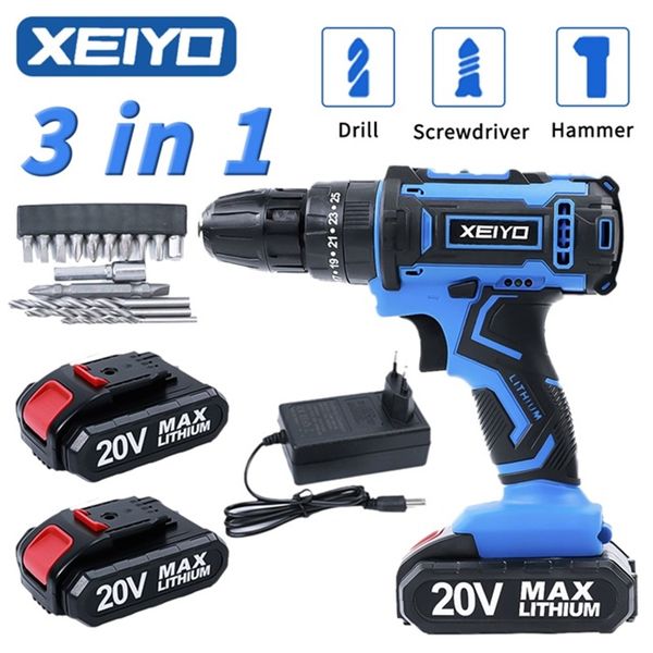 xeiyo electric cordless drill bits set keyless screwdriver/drill/hammer 3 in 1 woodworking impact flat power tool rechargeable
xeiyo electric cordless drill bits set keyless screwdriver/drill/hammer 3 in 1 woodworking impact flat power tool rechargeable