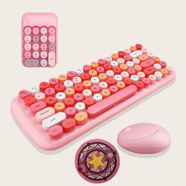 keyboard mouse combos notebook 3 in 1 wireless 2.4g number pad pink round punk mini and free
keyboard mouse combos notebook 3 in 1 wireless 2.4g number pad pink round punk mini and free