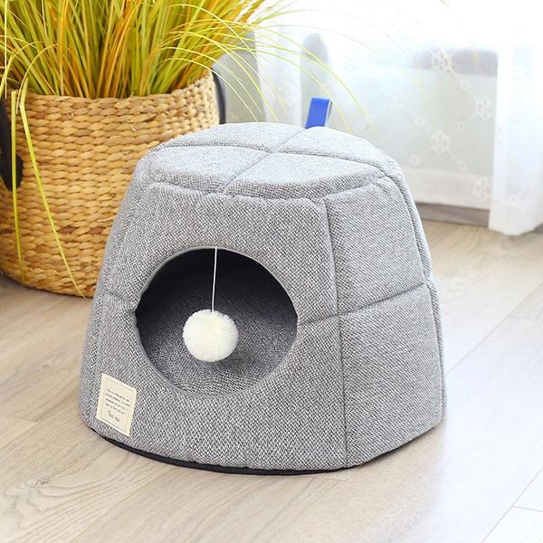 four seasons of general winter warm pet kennel cat supplies bed house closed thickened nest beds & furniture
four seasons of general winter warm pet kennel cat supplies bed house closed thickened nest beds & furniture