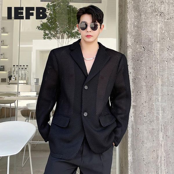 men's suits & blazers iefb fashion autumn mesh suit jacket personality niche design hollow out loose causal notched see trought blazer, White;black
men's suits & blazers iefb fashion autumn mesh suit jacket personality niche design hollow out loose causal notched see trought blazer, White;black
