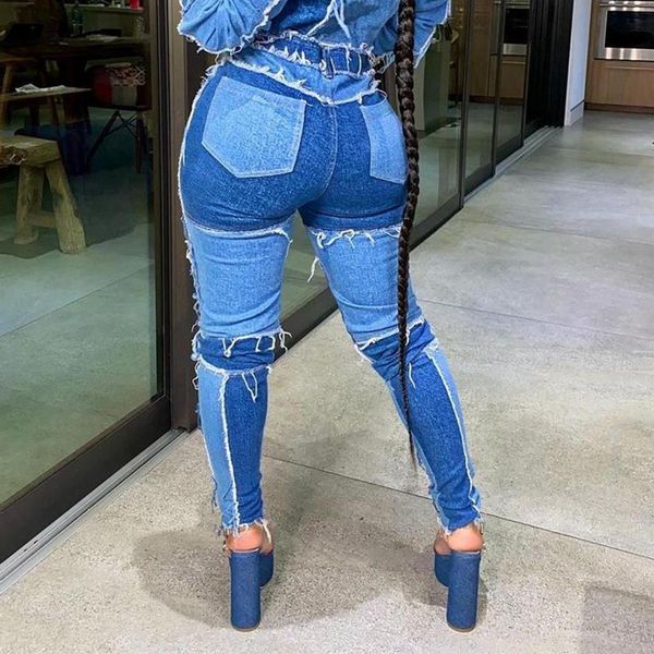 laamei women patchwork denim pants retro jeans ripped pencil panelled trousers street skinny high waist lady jean women's, Blue
laamei women patchwork denim pants retro jeans ripped pencil panelled trousers street skinny high waist lady jean women's, Blue