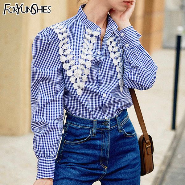 foryunshes women sweet blue vintage plaid long sleeve blouses autumn doll collar shirt fairy fairy grunge clothes 210709, White
foryunshes women sweet blue vintage plaid long sleeve blouses autumn doll collar shirt fairy fairy grunge clothes 210709, White