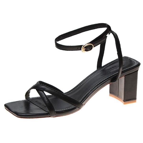 web celebrity summer sandals fairy wind ins tide 2021 fashion square cross with students rome high heels, Black
web celebrity summer sandals fairy wind ins tide 2021 fashion square cross with students rome high heels, Black