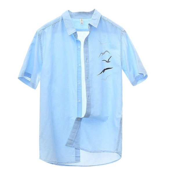 men's casual shirts sale linen fashion summer printed cotton short sleeve shirt men holiday turn-down collar dress male, White;black
men's casual shirts sale linen fashion summer printed cotton short sleeve shirt men holiday turn-down collar dress male, White;black