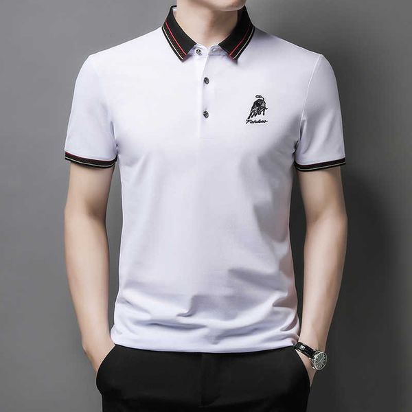 summer polo fashion lapel loose short sleeve ice silk t-shirt men's t-shirt, White;black
summer polo fashion lapel loose short sleeve ice silk t-shirt men's t-shirt, White;black